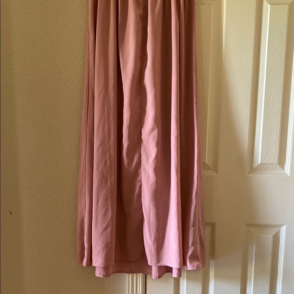 SHEIN Pink Puff Sleeve Sundress with Crew Neck - Picture 6 of 7